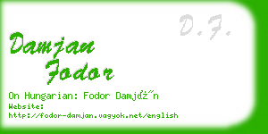 damjan fodor business card